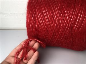 Glow one - blandingsgarn med uld, i smuk klar rød